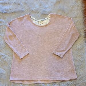 American eagle‎ outfitters womens dusty rose soft lace back shirt size small